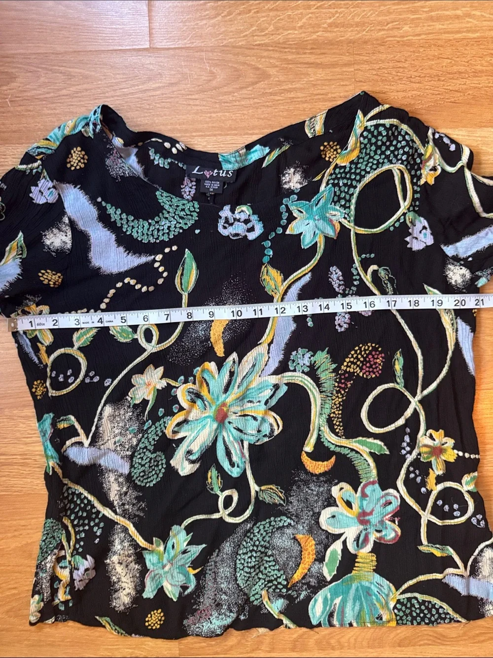 90’s Lotus Boho Floral Rayon Crop Top & Maxi Skirt Set Whimsy Romantic witchy